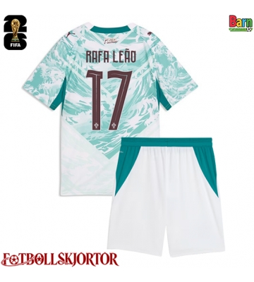 Portugal Rafael Leao #17 Borta Kläder Barn VM 2026 Kortärmad (+ Korta byxor)